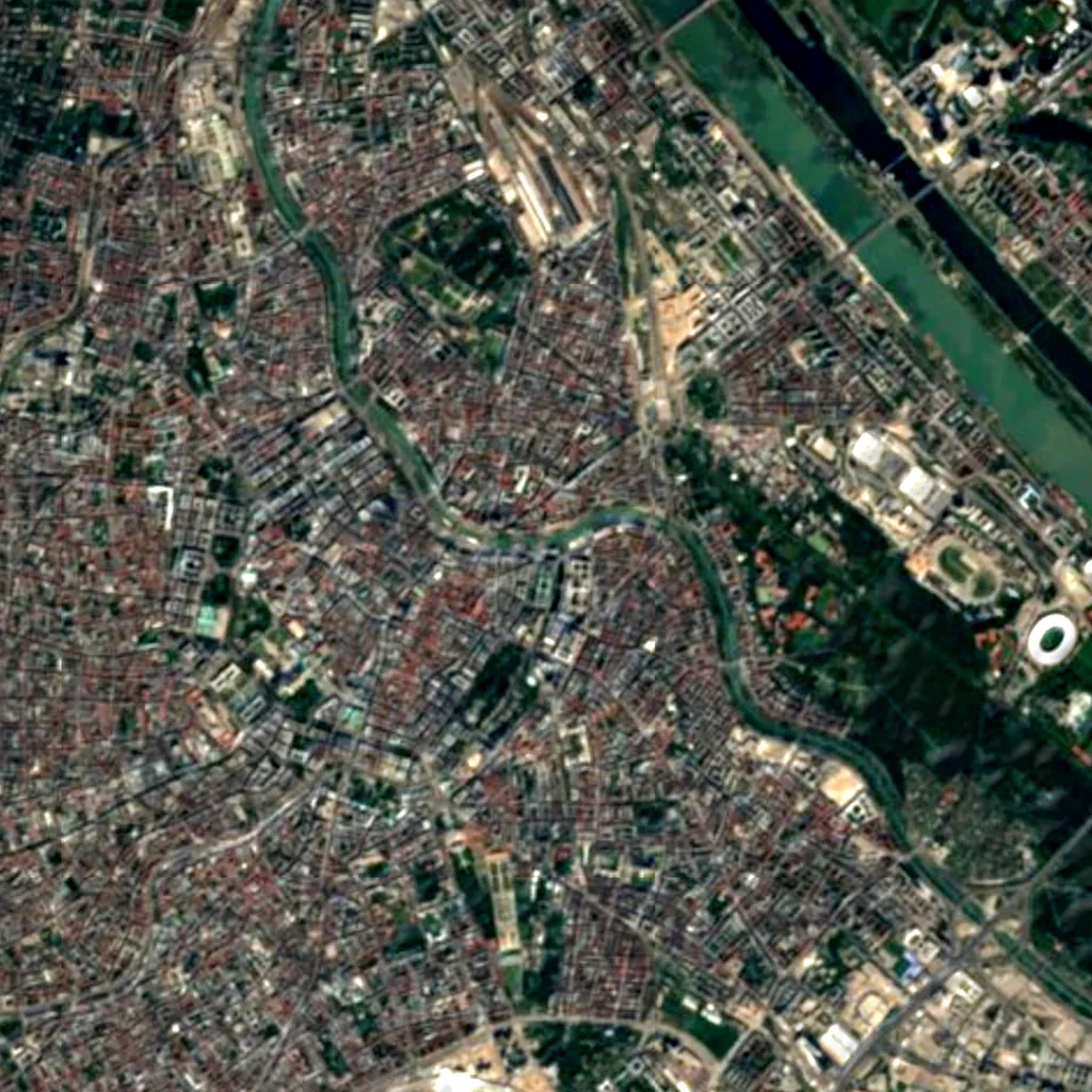 Urania visto dall'alto (Sentinel-2)