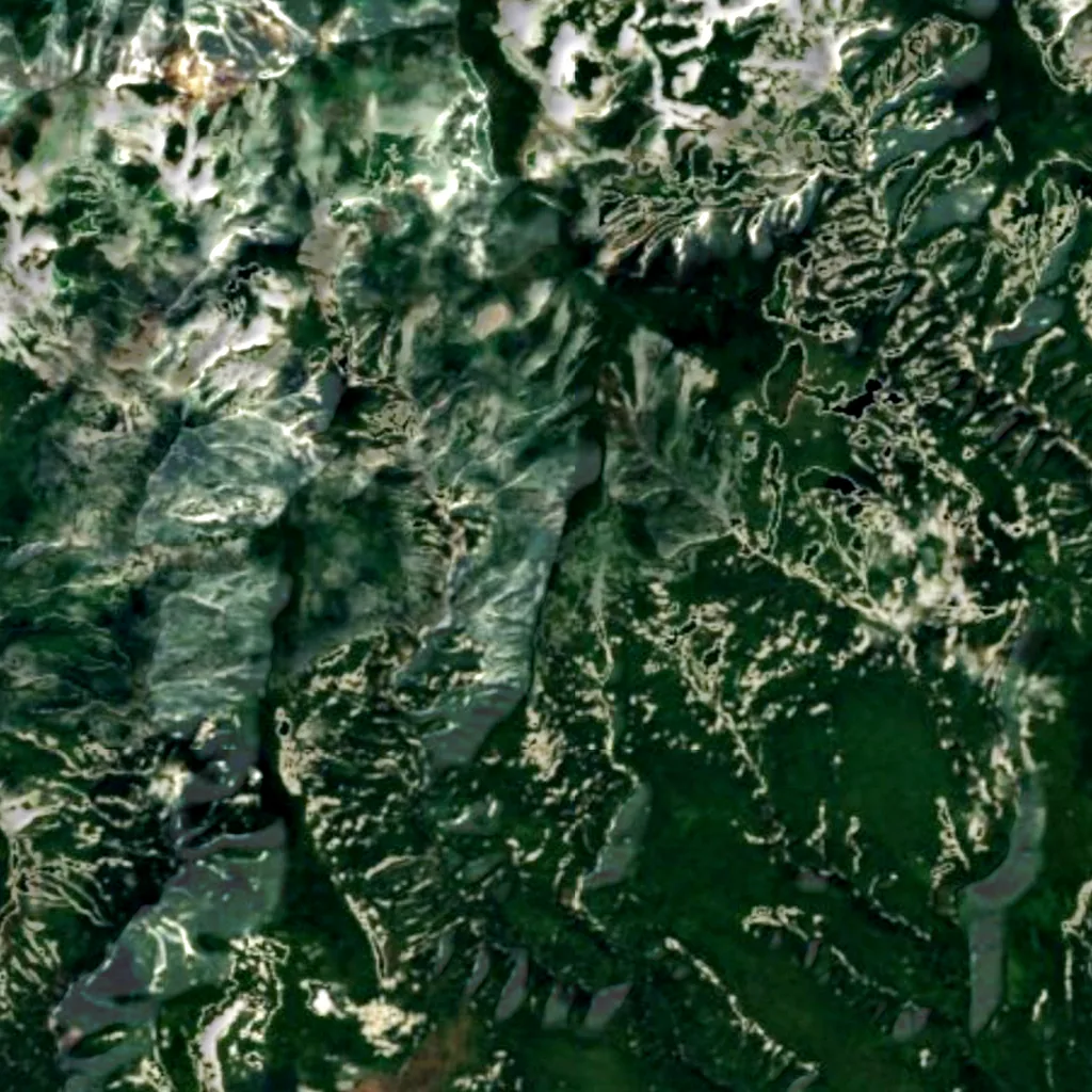 Oeroep van boven gezien (Sentinel-2)