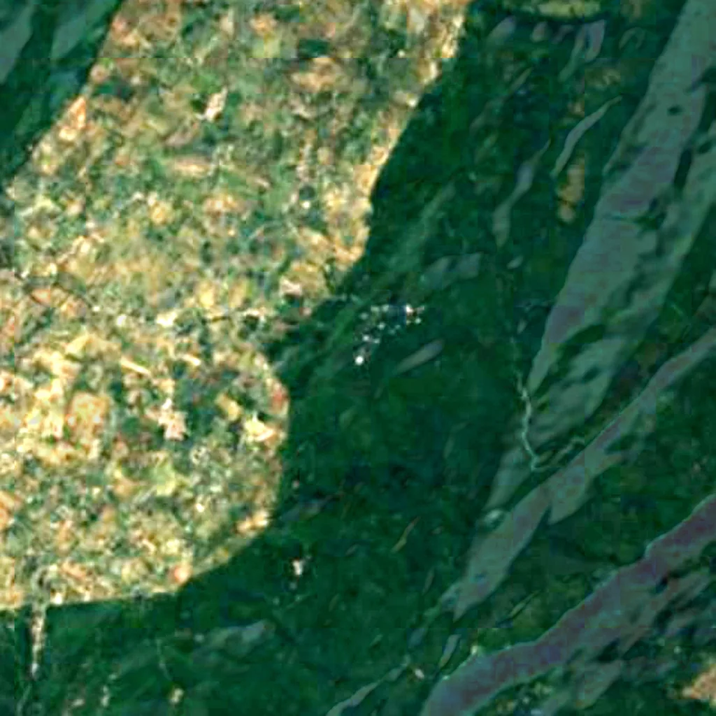 Vainu Bappu Observatory von oben gesehen (Sentinel-2)