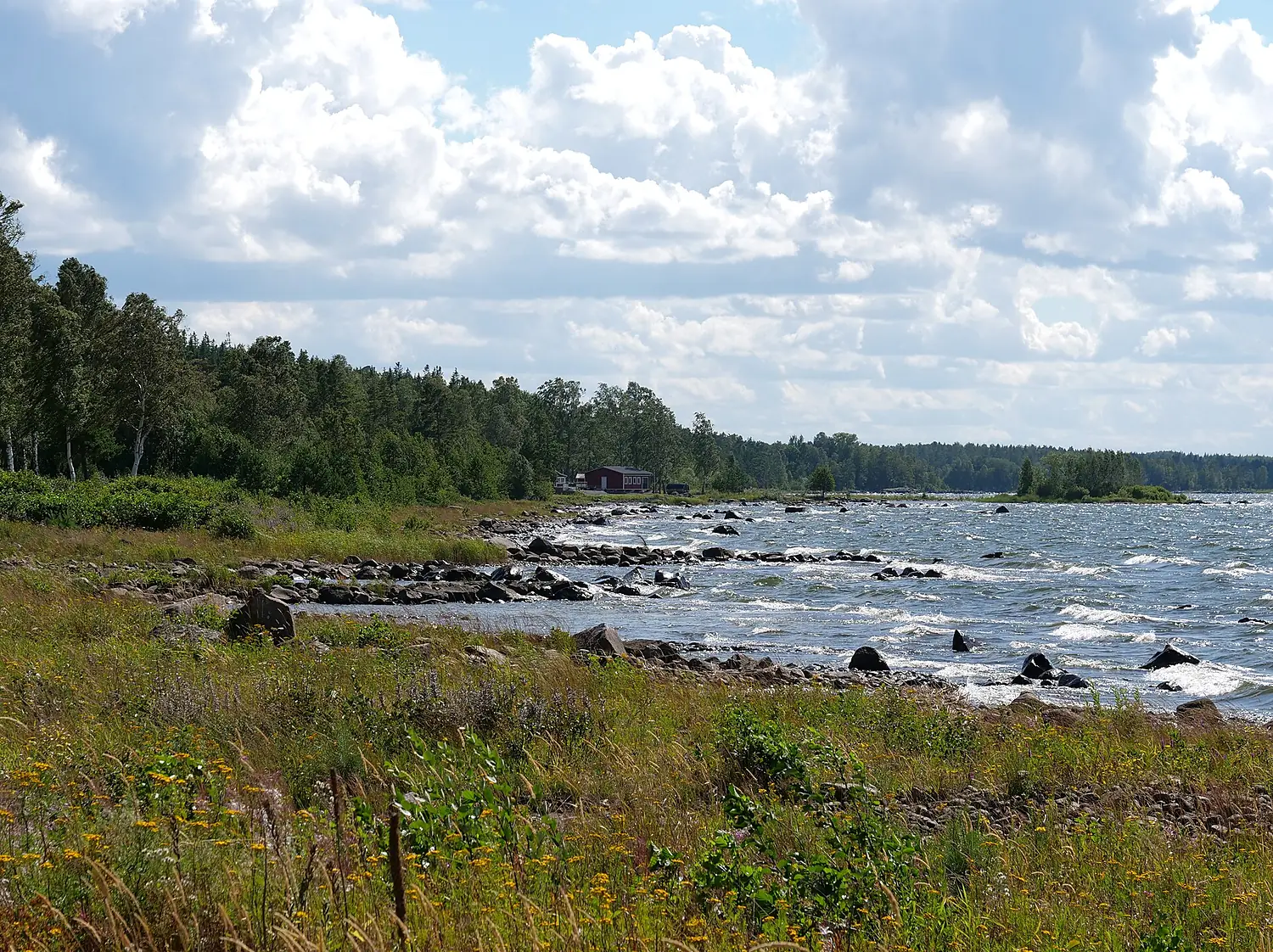 East bank of the Vänern lake in Sweden 02
