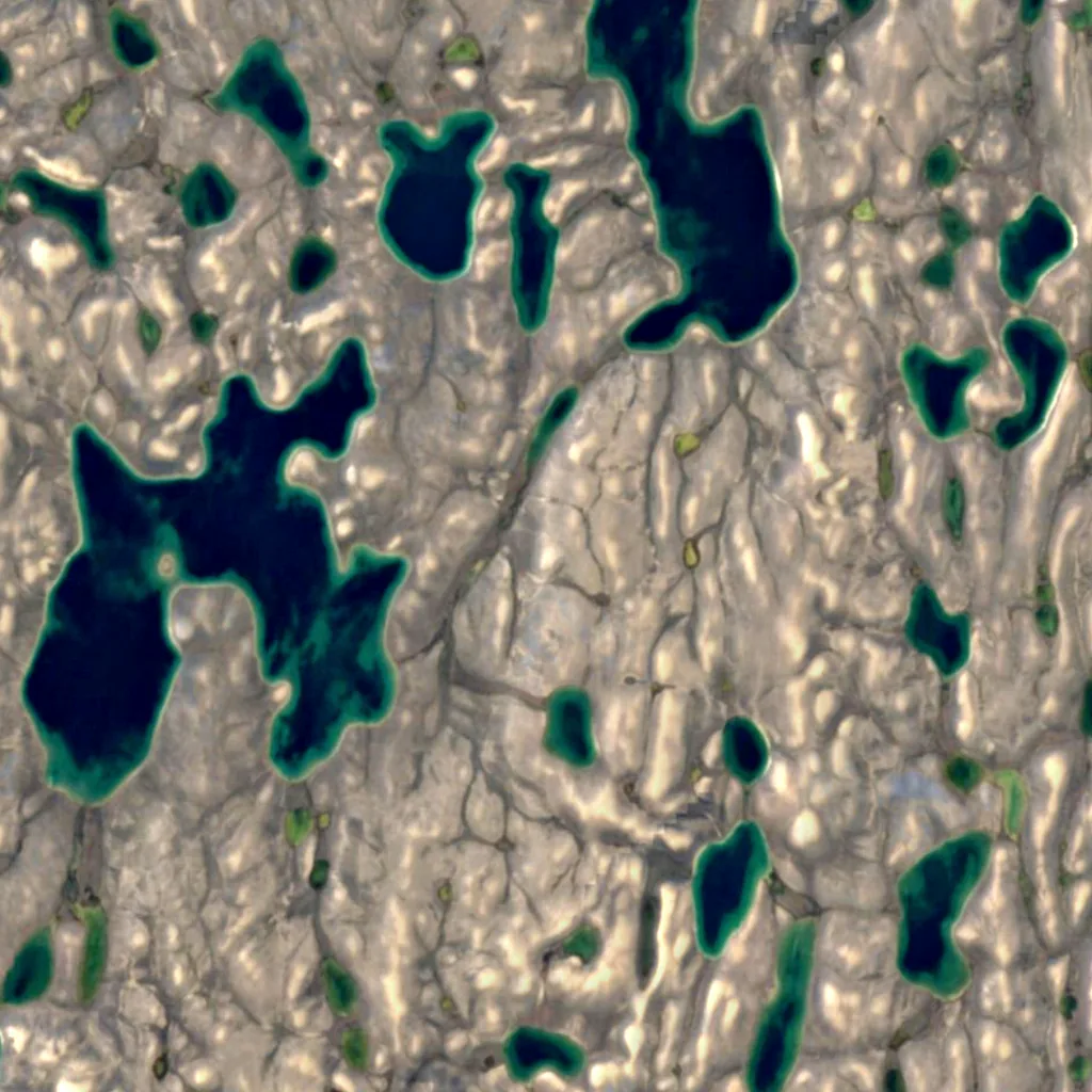 Île Victoria vu d'en haut (Sentinel-2)