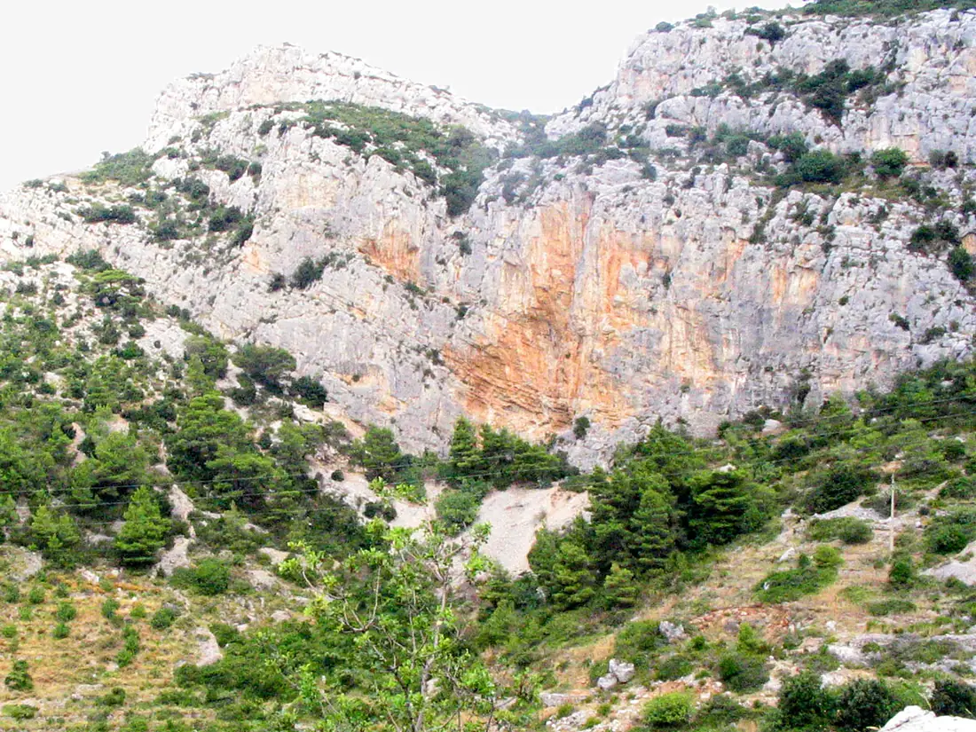 Cliffs near Komiža, island of Vis, Croatia