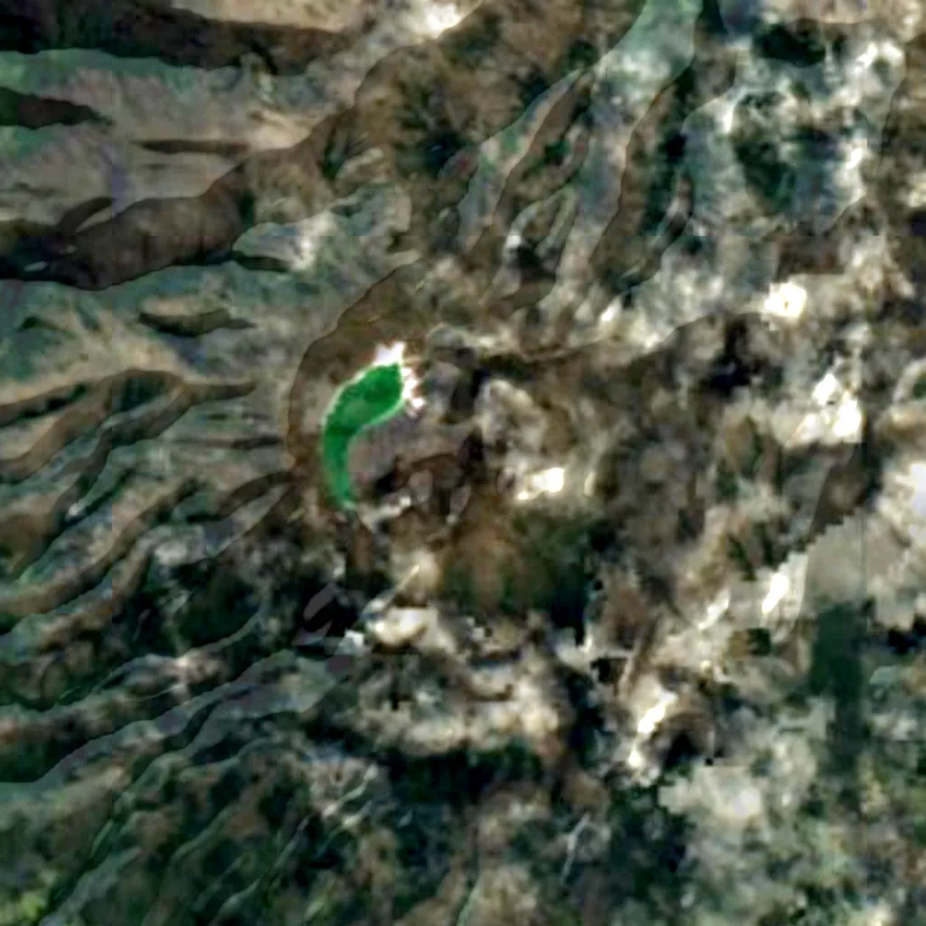 Volcán Azufral visto dall'alto (Sentinel-2)