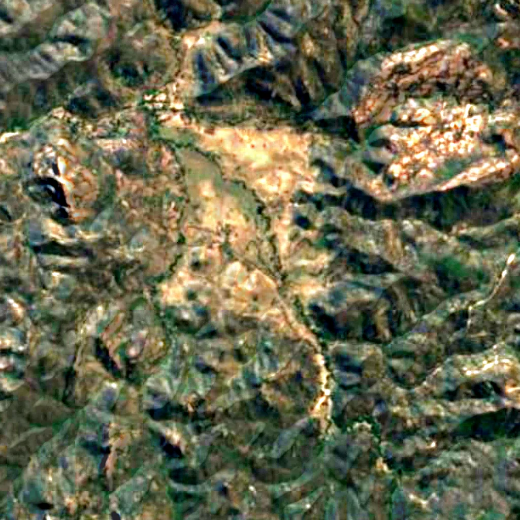 Parc national de Warrumbungle vu d'en haut (Sentinel-2)