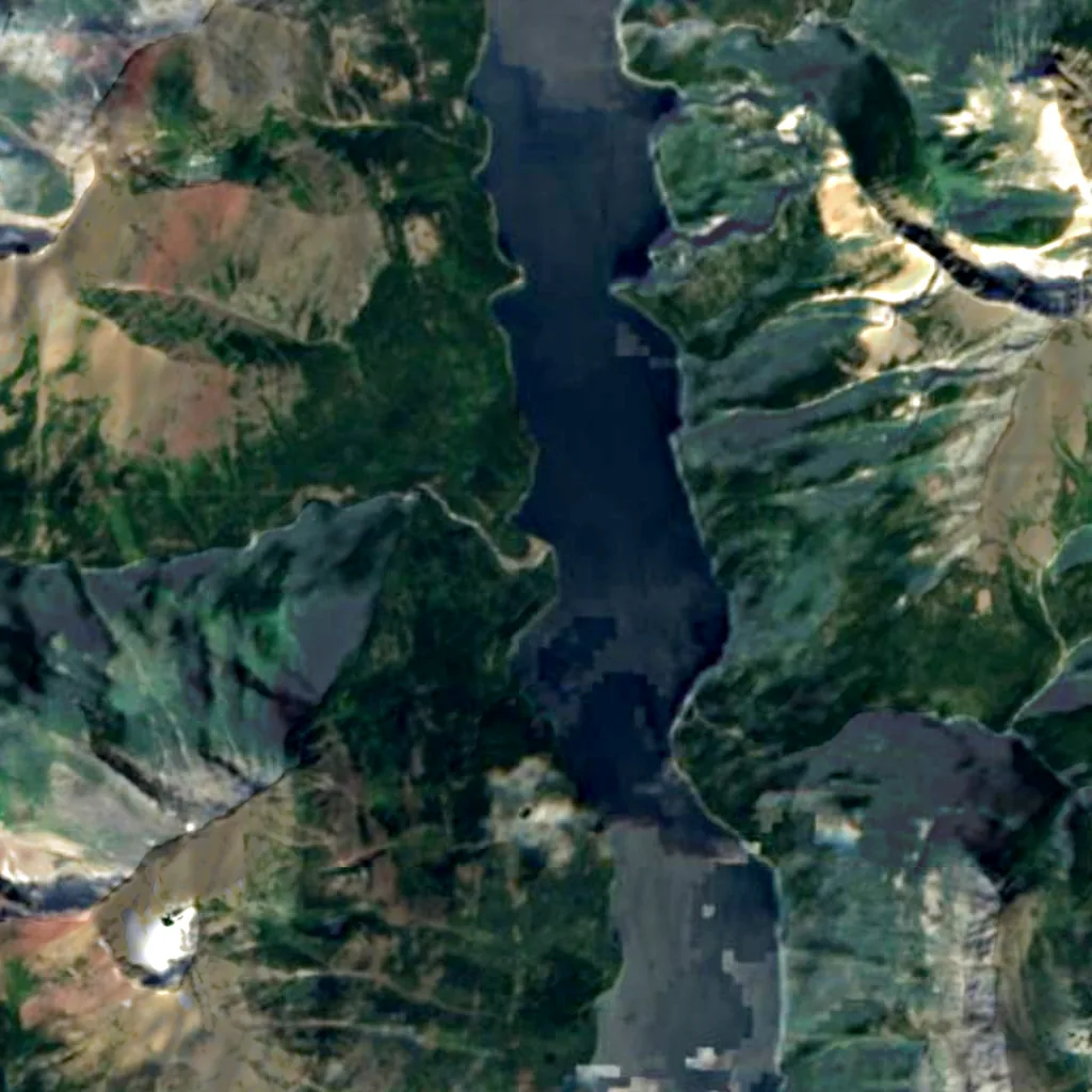 Waterton-Glacier International Peace Park seen from above (Sentinel-2)