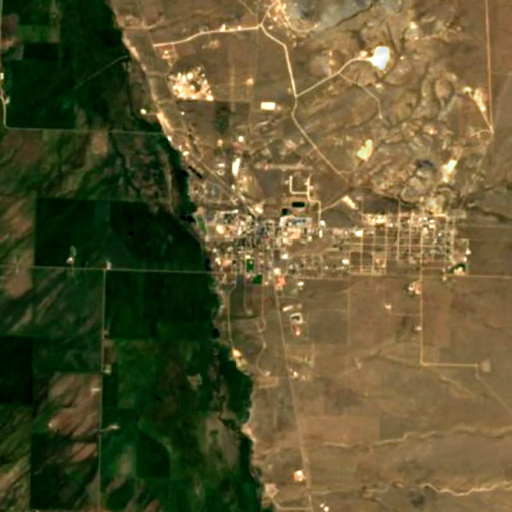 Westcliffe vu d'en haut (Sentinel-2)