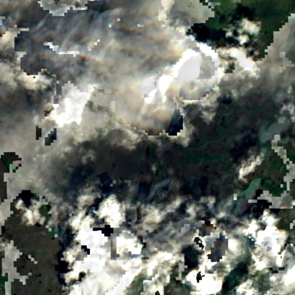 Parc national du Nephin sauvage vu d'en haut (Sentinel-2)