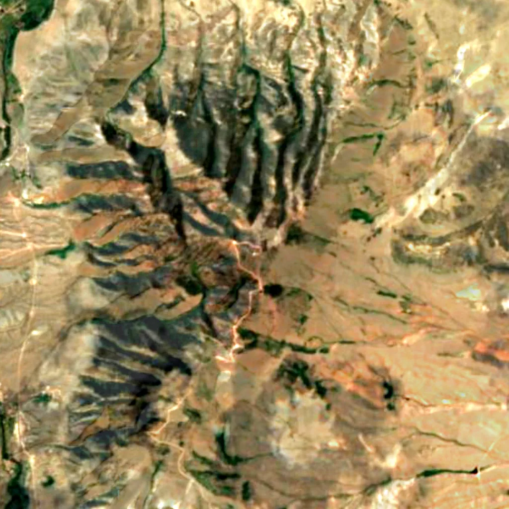 Observatoire infrarouge du Wyoming vu d'en haut (Sentinel-2)