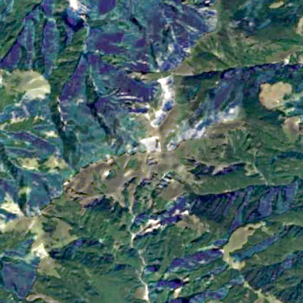 Xueshan van boven gezien (Sentinel-2)